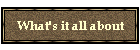 What's it all about ?